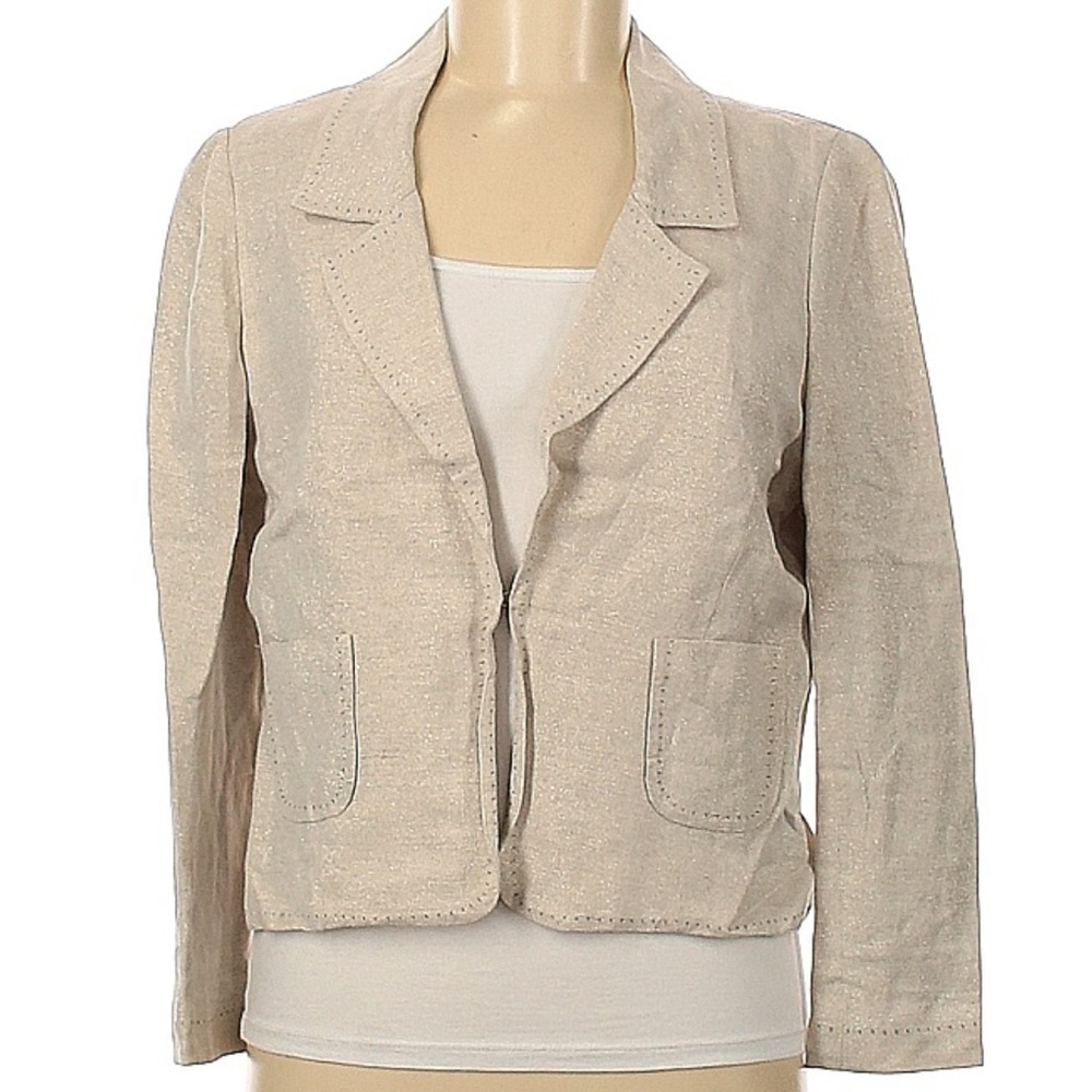 Wyeth by Todd Magill Linen and Silk Blend Blazer Jacket Medium